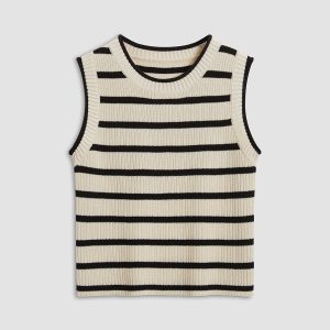 Leisure Stripe Knit Crop Top