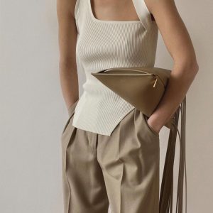 Asymmetrical Halter Rib Vest