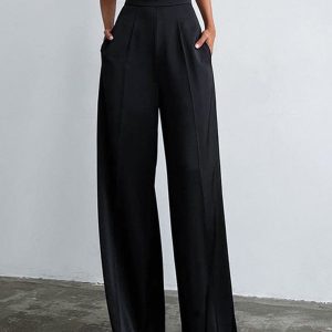 Oversized Satin Wide Leg Dress Pants