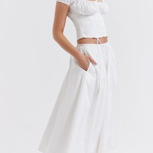 Cowgirl Aesthetics Semi-Sheer Zippered Maxi Skirt