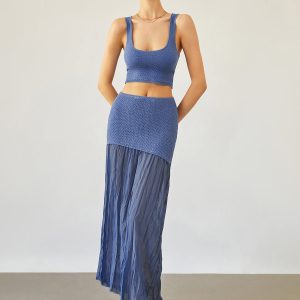 Sea Breeze Crop Knit Top