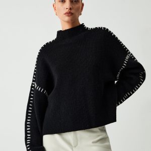 Shift The Focus Oversized Mock Neck Sweater