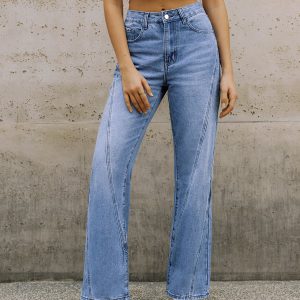Vintage Denim Straight Leg Pants