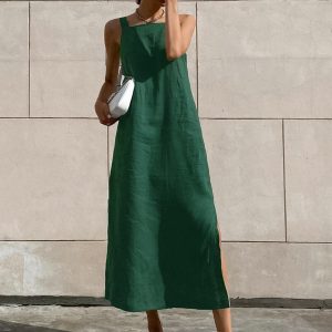 Minimalism Cotton Cami Long Dress