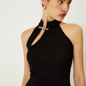Asymmetrical Button Sweater Vest