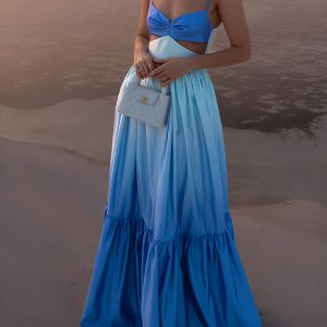 Backless Cutout Cami Long Dress