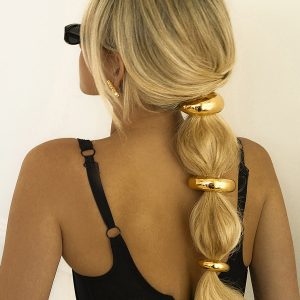 1pc Golden Elastics Hair Tie