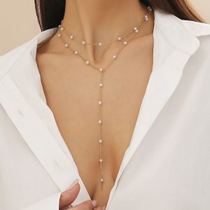 Gold Plated Handmade Pearl Necklace