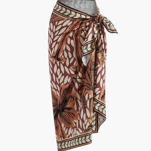 Floral Print Knotted Cover Up