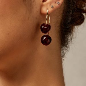 Cherry Charm Dangle Earrings