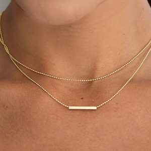 Double Layer Golden Drop Necklace