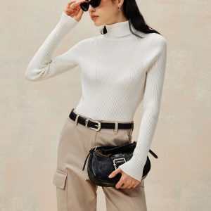 Open Back Knit Pullover Sweater