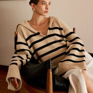 Oversized Striped Pullover Sweater