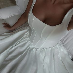 French Elegant Solid Short Dress