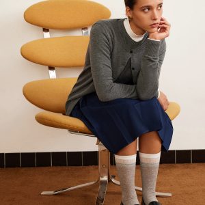 Wool-Blend Breasted Cardigan