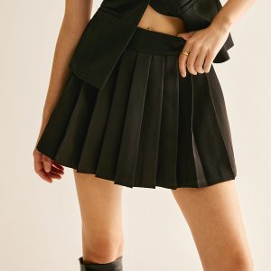 Pleated Mini Skirt