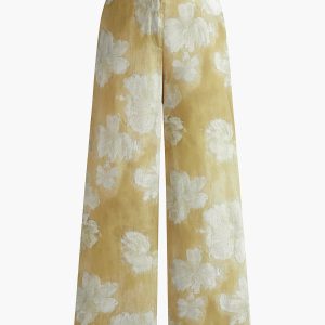 Romance Floral Printed Straight Pants