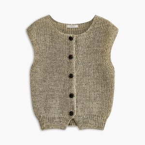 Breasted Soft Sweater Vest