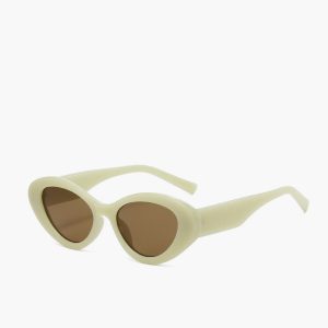 Cream Cat-Eye Sunglasses