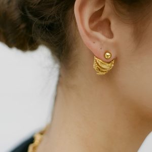 Retro Irregular Curved Stud Earrings