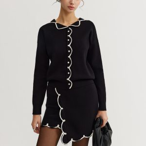 Leisure Contrast Trim Sweater Co-ords