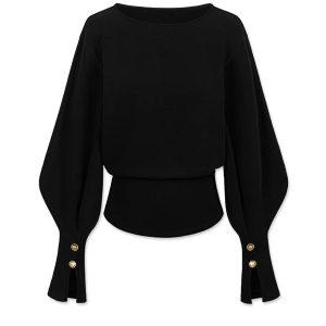 Bell Sleeve Cinched Sweatshirt