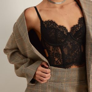 Sheer Lace Crop Corset
