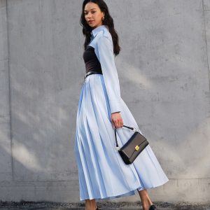 Minimalist Pleated Skirt Without Belt