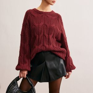 Plain Draped Pullover Sweater