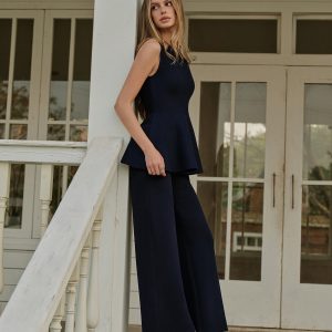 Casual Elastic Waist Sweater Pants
