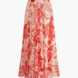 Mesh Printed Cover-Up Skirt