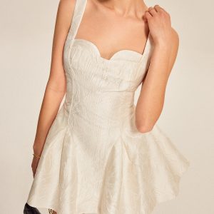 Sweetheart Neckline Flared Dress
