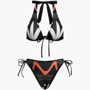 Halter Neck Tie-Back Bikini Set