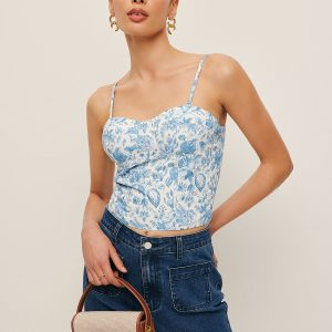 Floral Print Corset Crop Top