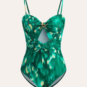 Starfish Detail Wrap One-Piece Swimsuit