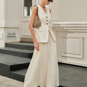 Decor Pockets Tailored Vest