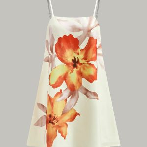 Floral Print Oversized Dress