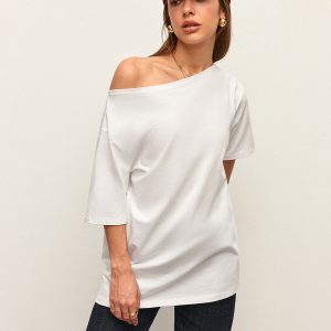 Cotton Off-Shoulder T-Shirt