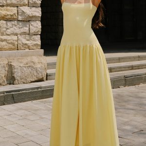 Pleated Hem Cami Sweater Dress