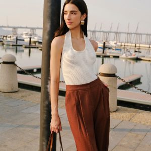 Halter Neck Knit Top