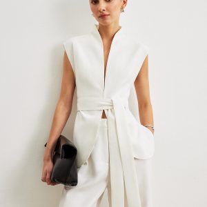 Belted Peplum Top
