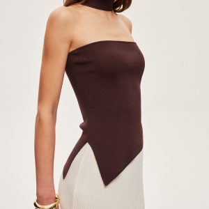 Halter Neck Knit Top