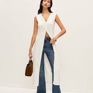 Buttoned V-Neck Cardigan Dress