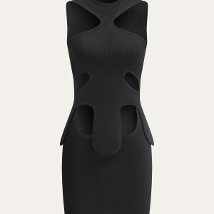 Cut-Out Halter Dress