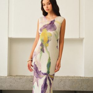 Sleeveless Floral Print Dress
