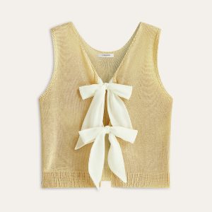 Bow Tie Knit Top