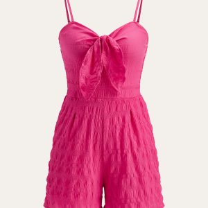 Bow-Front Cami Romper