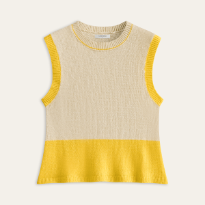 Knitted Colorblock Sweater Vest