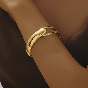 Elegant Gold-Tone Cuff Bracelet