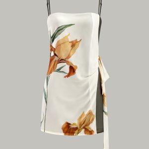 Floral Print Side Tie Cami Dress